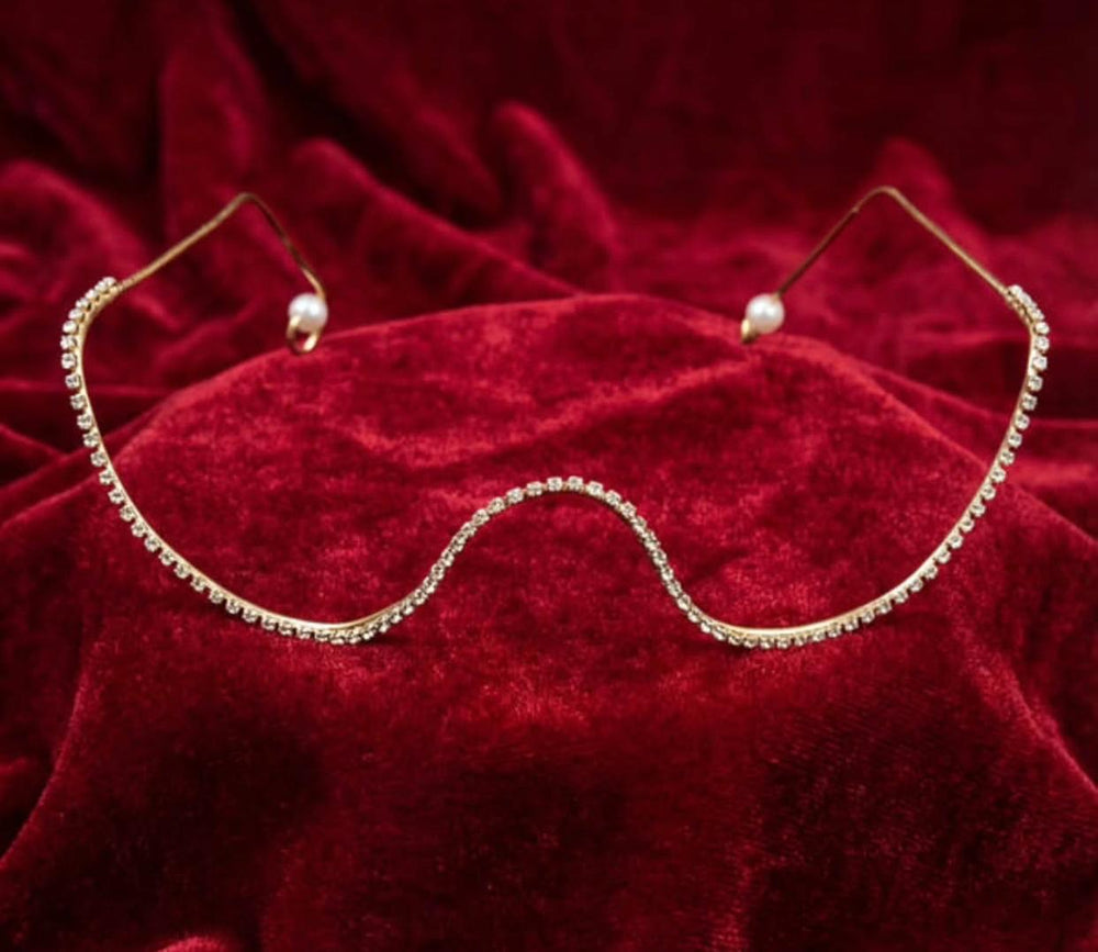 Gold Facelet with Crystal Silver Rhinestones - Jewel Harmony
