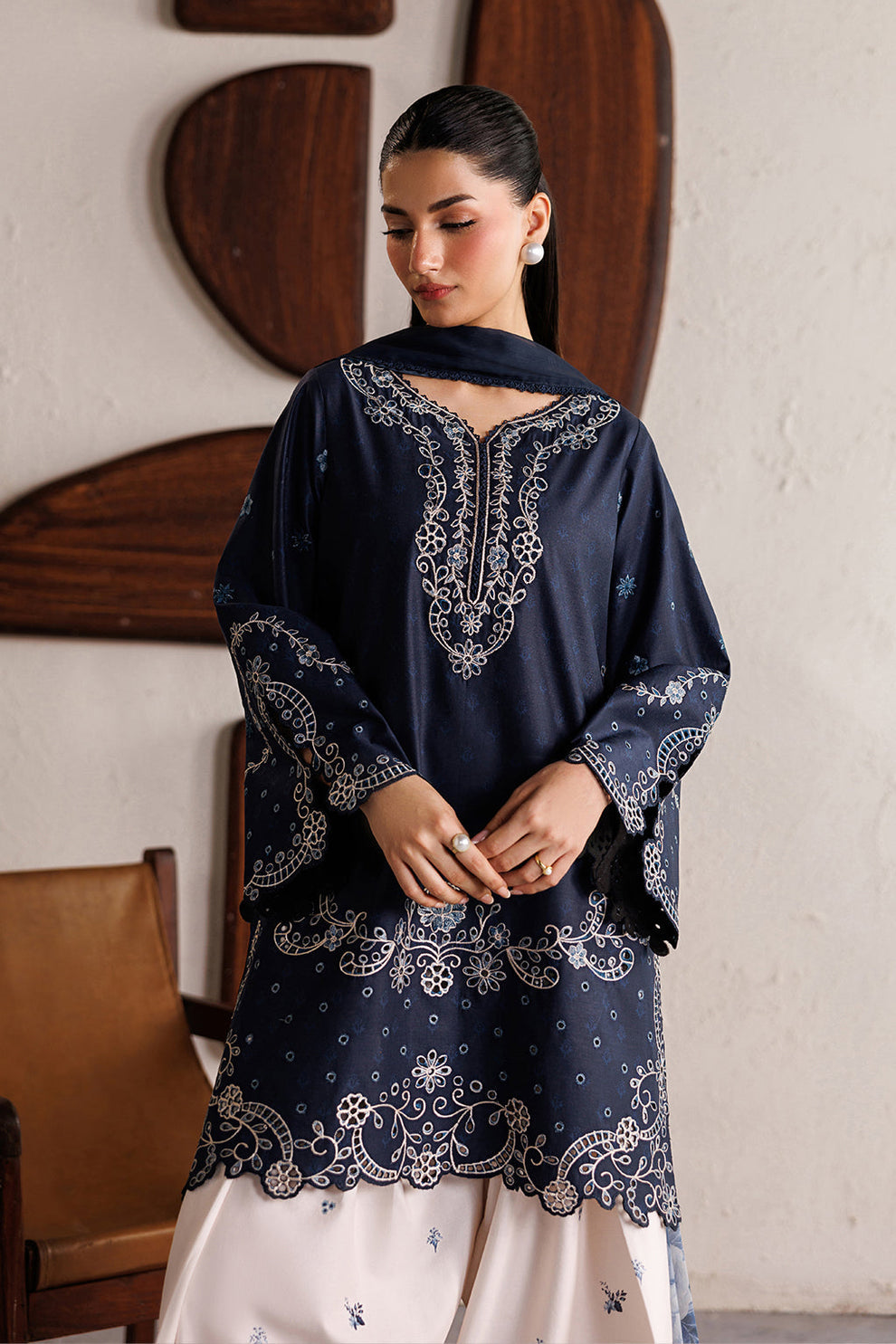 Nayab Embroidered 3PC Suit - Urban Haya
