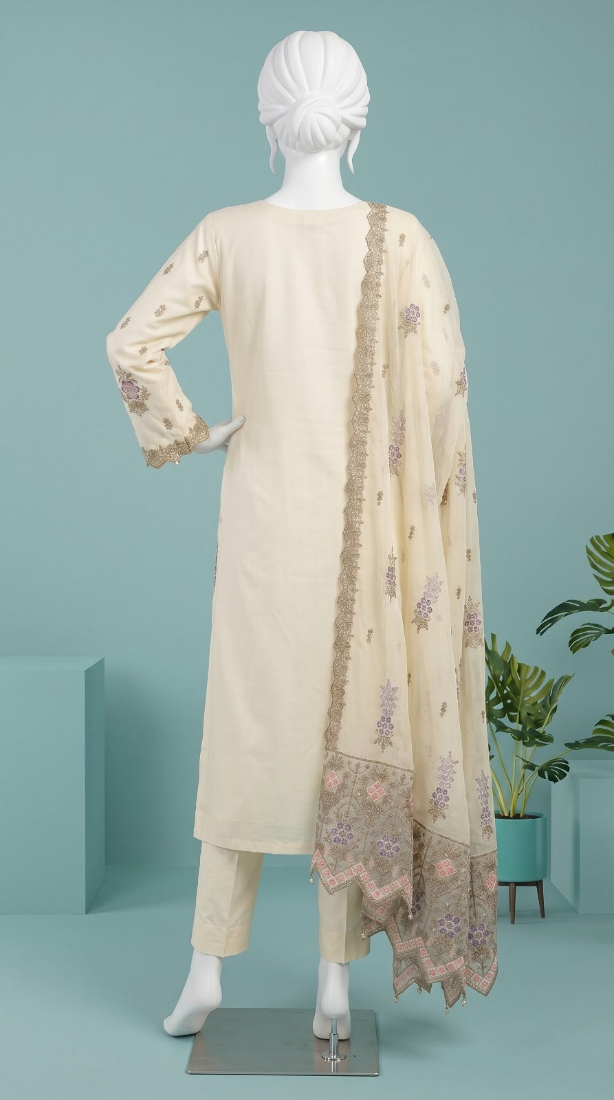 Premium Lawn Cotton 3 Pc Unstitched -  Saleem & Sons