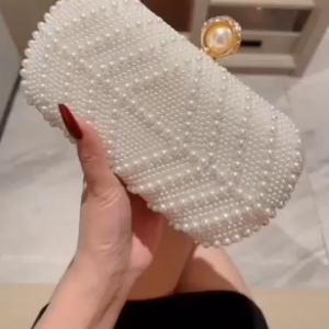 Elegant Faux Pearl Shaped Evening Bag, Formal Party Clutch -  Shahzahra
