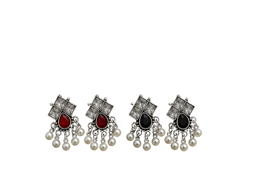 Regal Pearl Drop Earrings - Zaroon