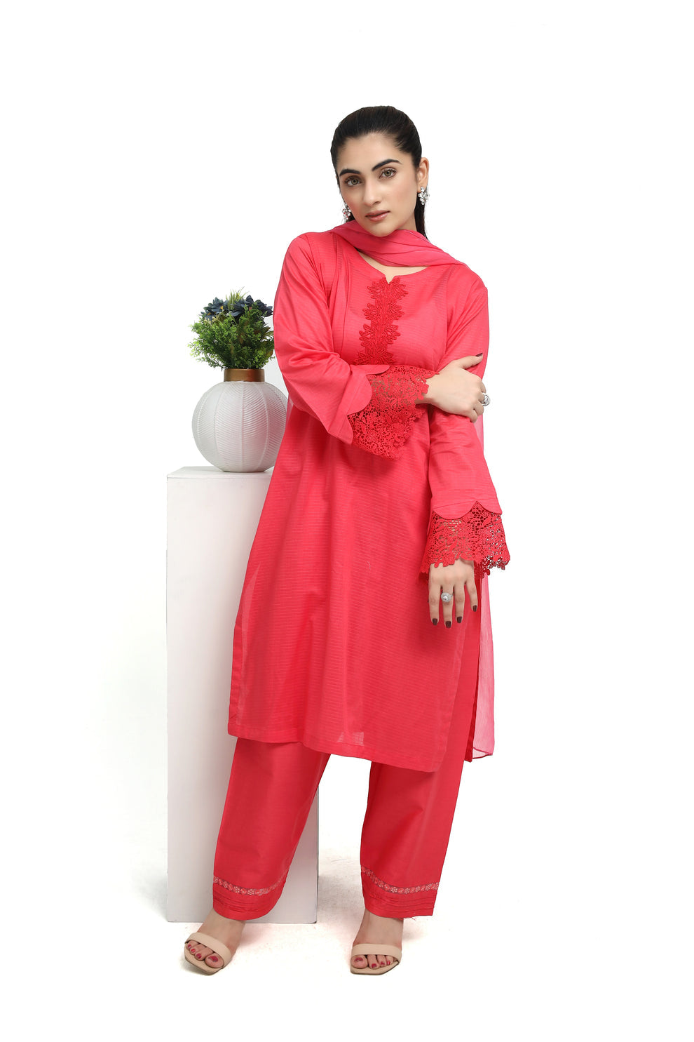Fuchsia Enchanté - Cotton - 3 Pcs - Jaanib