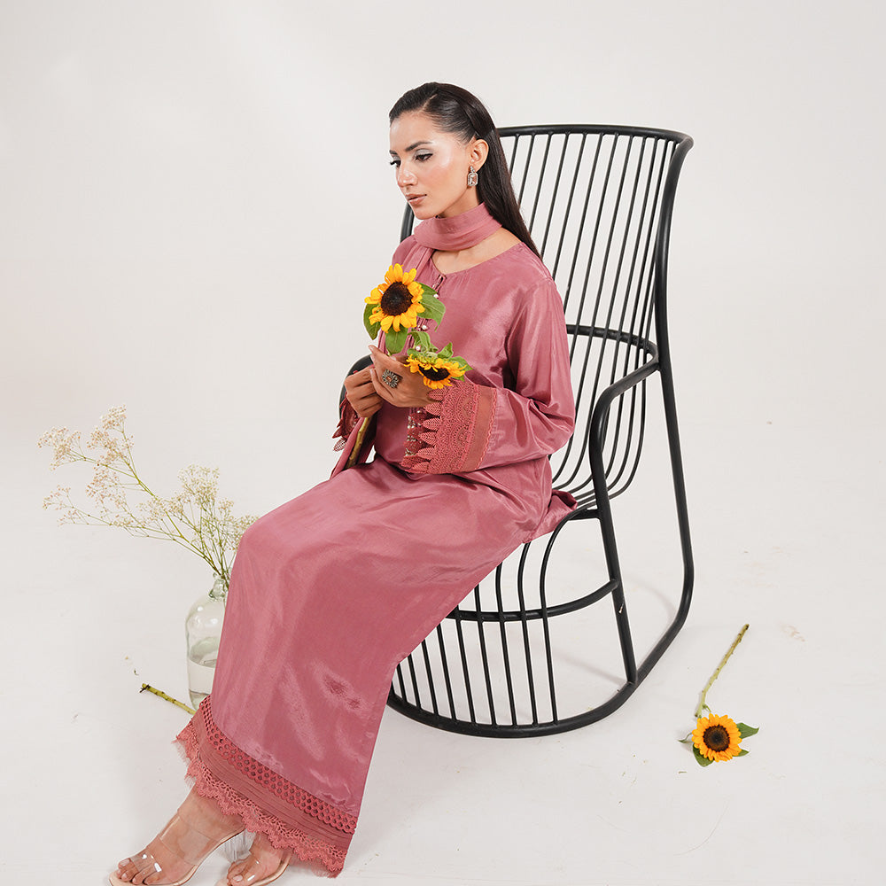 Coral 3 Piece Stitched - Javeria Zoa