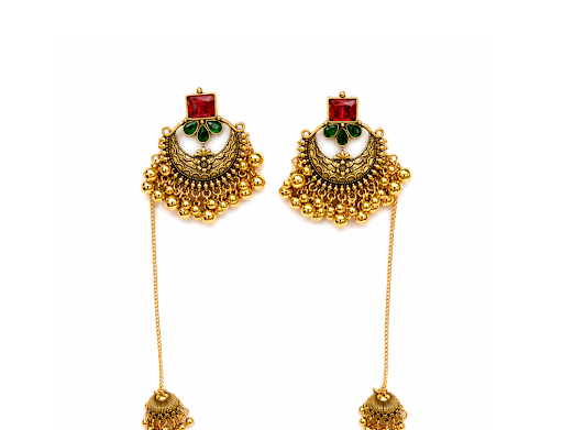 Royal Chandbali Jhumki- Zaroon