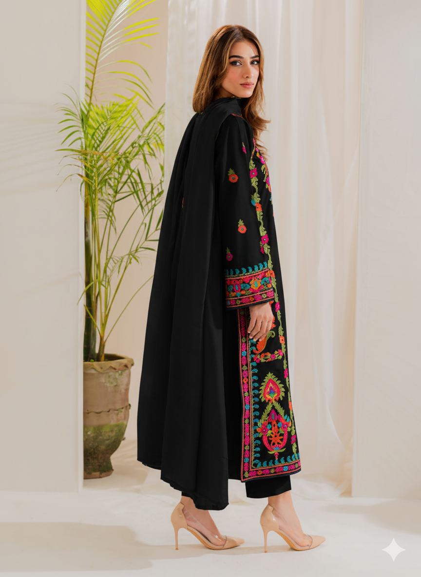 MULTI BEIGE BLACK 3 Pcs - Urban Haya
