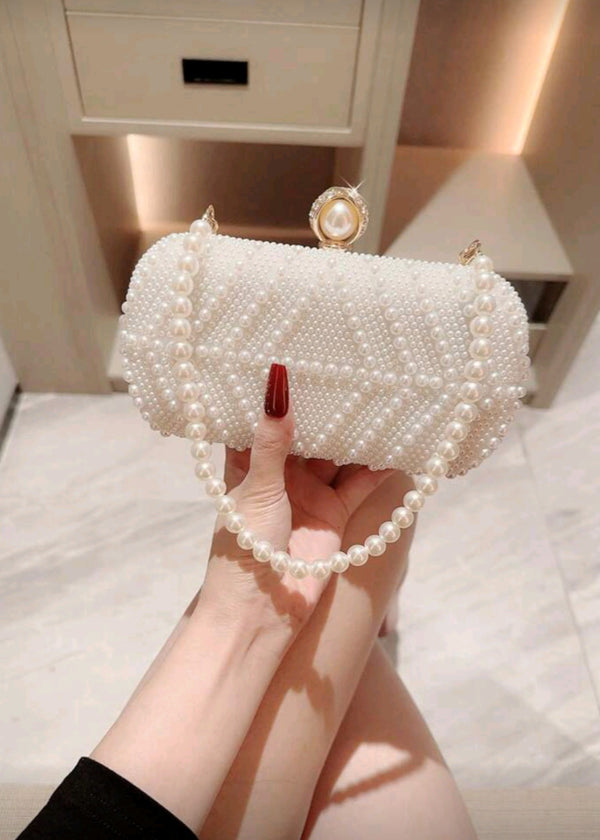 Elegant Faux Pearl Shaped Evening Bag, Formal Party Clutch -  Shahzahra