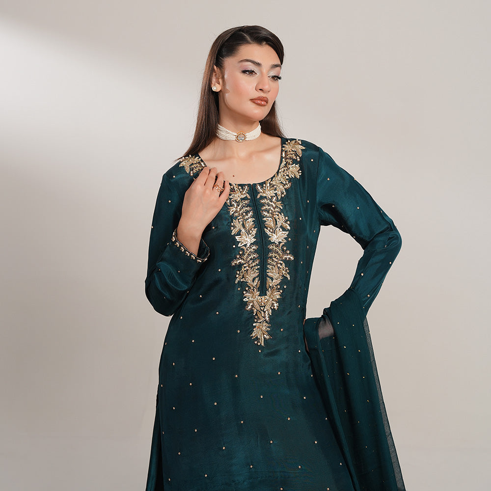 Azure 3 Piece Stitched - Javeria Zoa