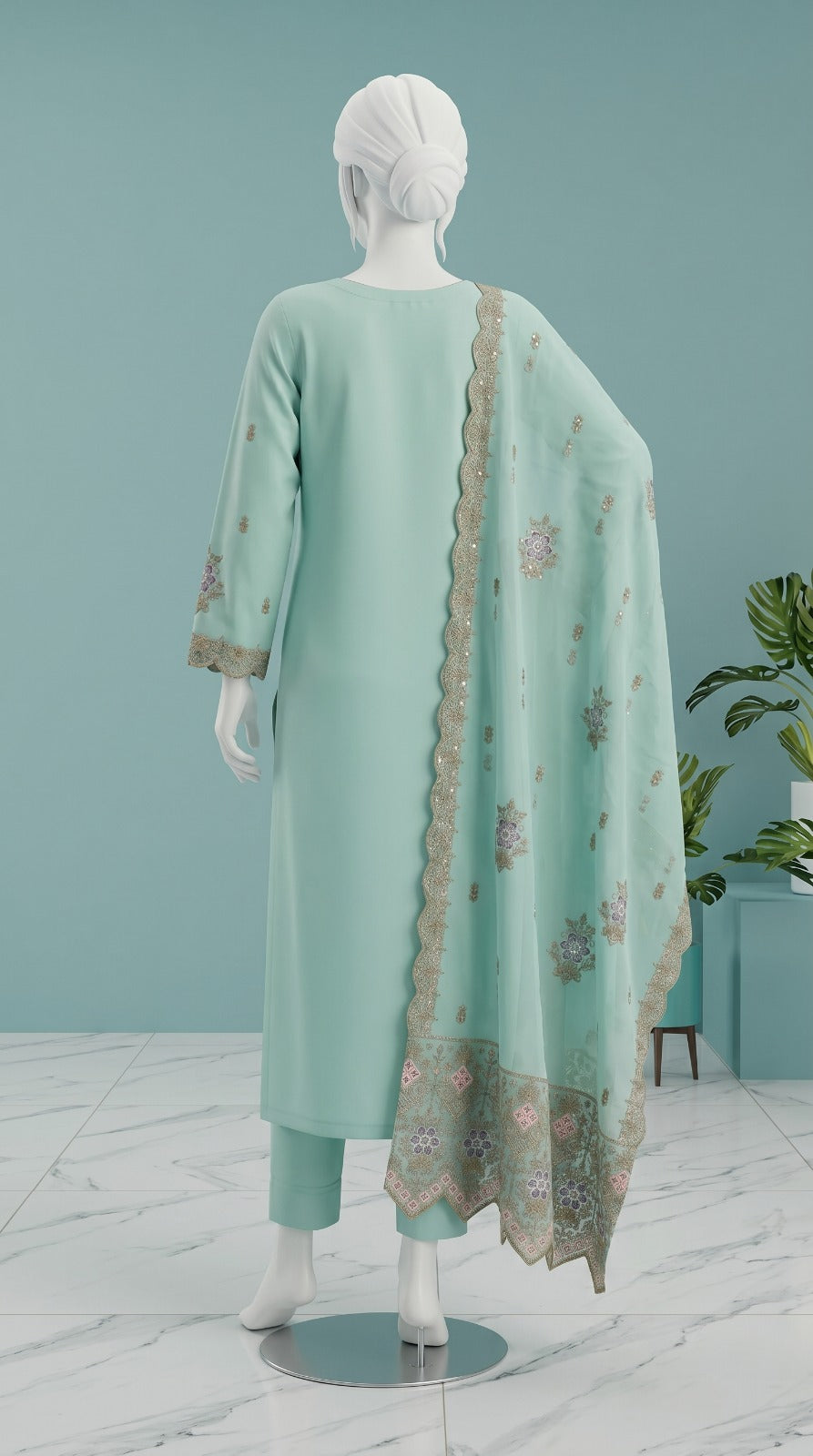 Premium Lawn Cotton 3 Pc Unstitched -  Saleem & Sons