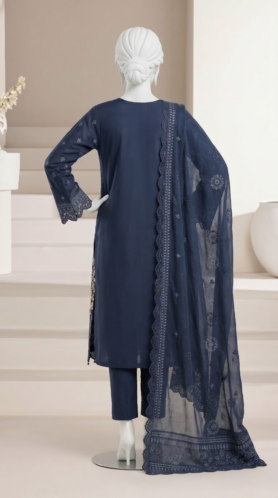 Premium Lawn Cotton 3 Pc Unstitched -  Saleem & Sons