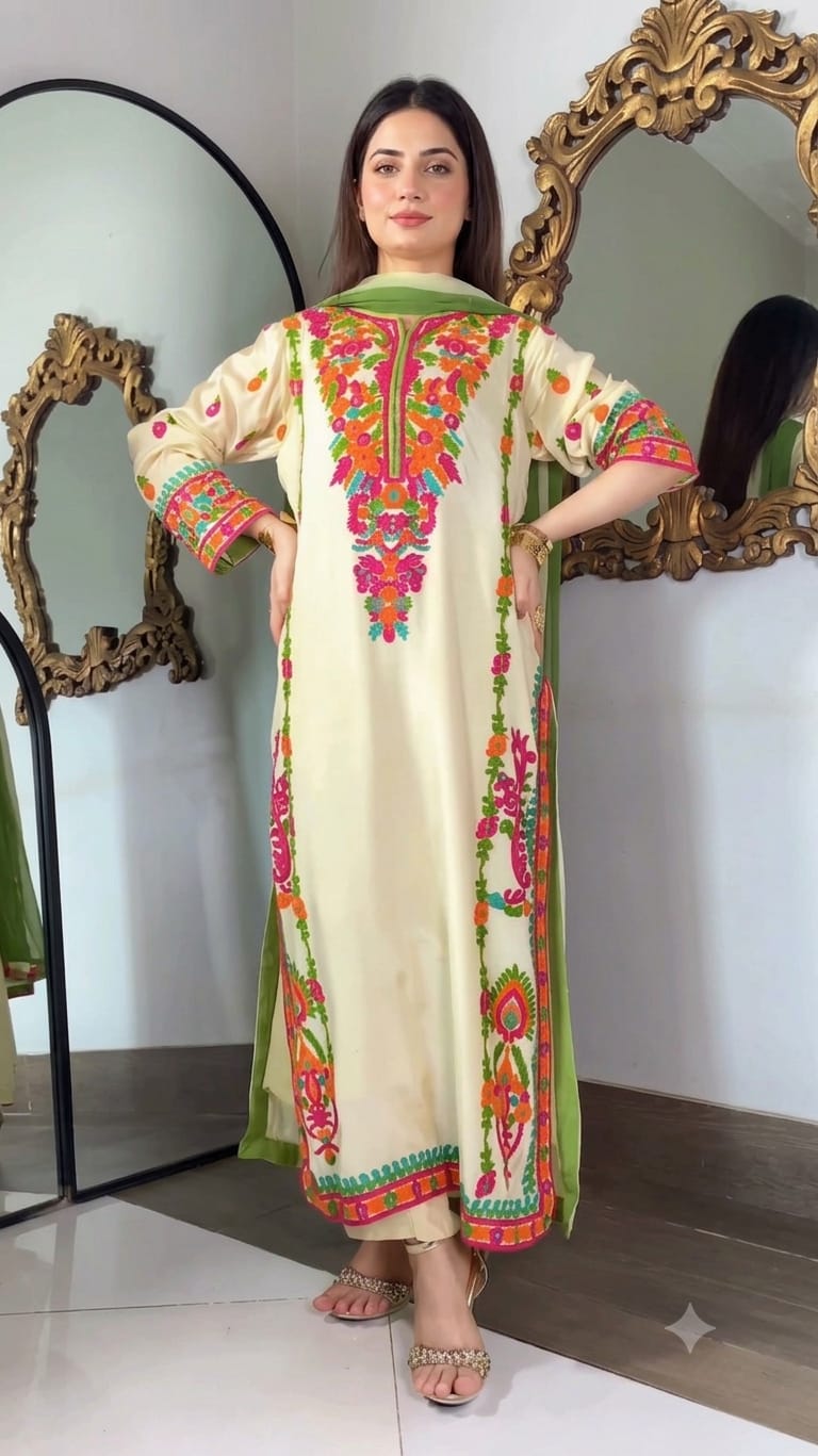 Aizal Pret - Silk - 3 Pcs - Fashion Corner