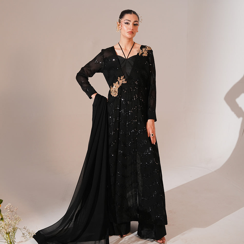 Raven 3 Piece Stitched - Javeria Zoa