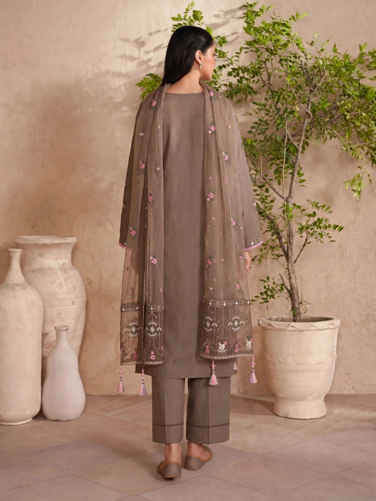 Premium Cotton Embroided 3 Pc Unstitched -  Saleem Sons