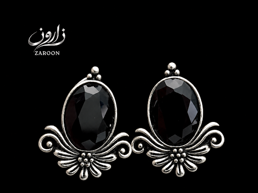 Ebony Elegance Stud Earring - Zaroon