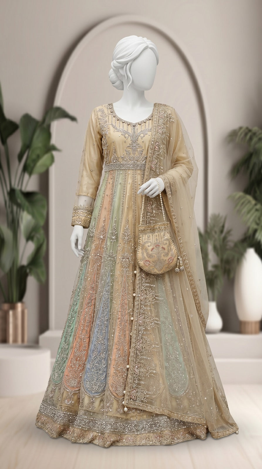 Luxury Stitched With Hand Embellishment Maxi - Saleem&sons