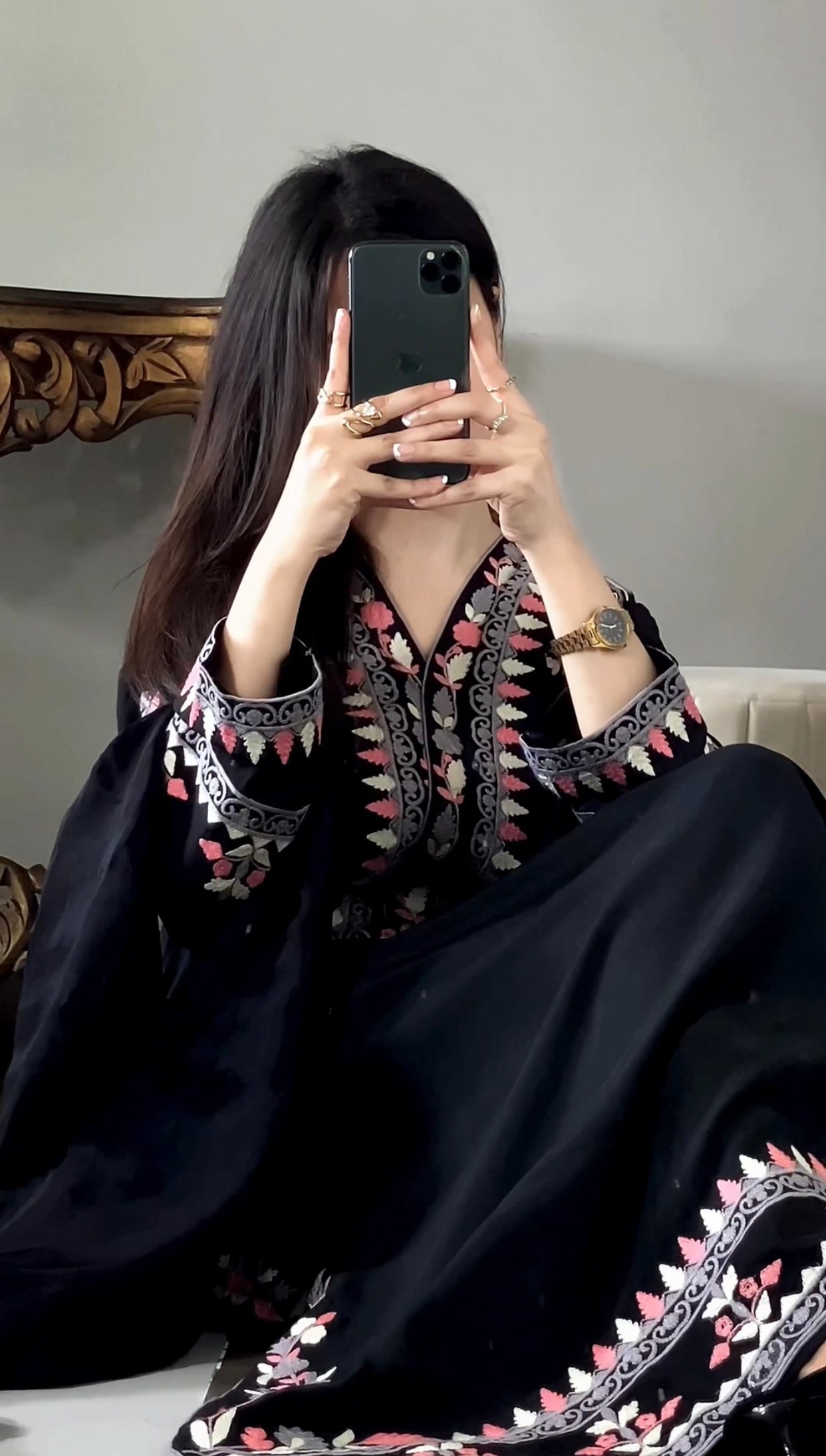 Arhama Kaftan - Silk - 3 Pcs - Fashion Corner