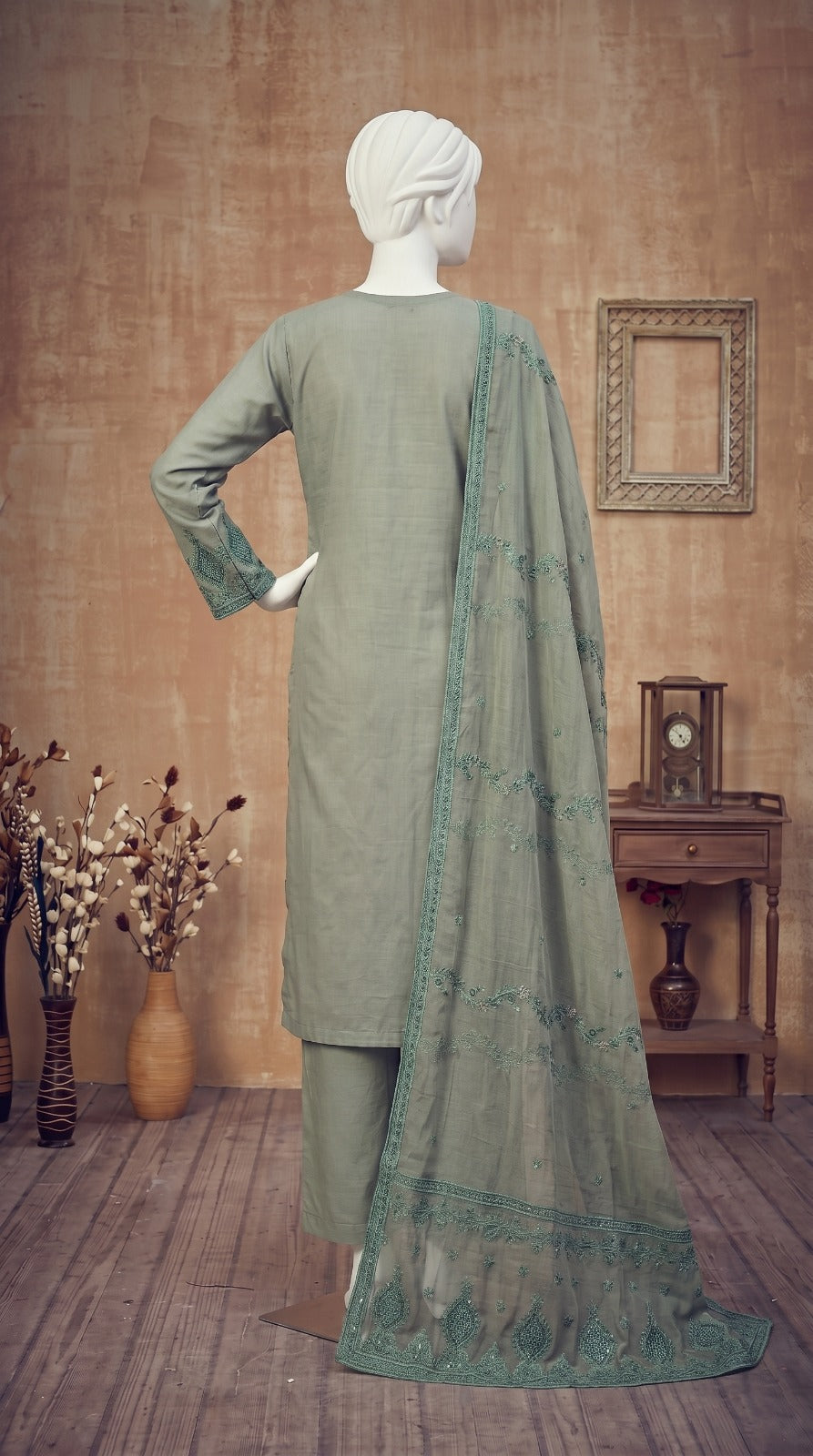 Premium Lawn Cotton 3 Pc Unstitched -  Saleem & Sons