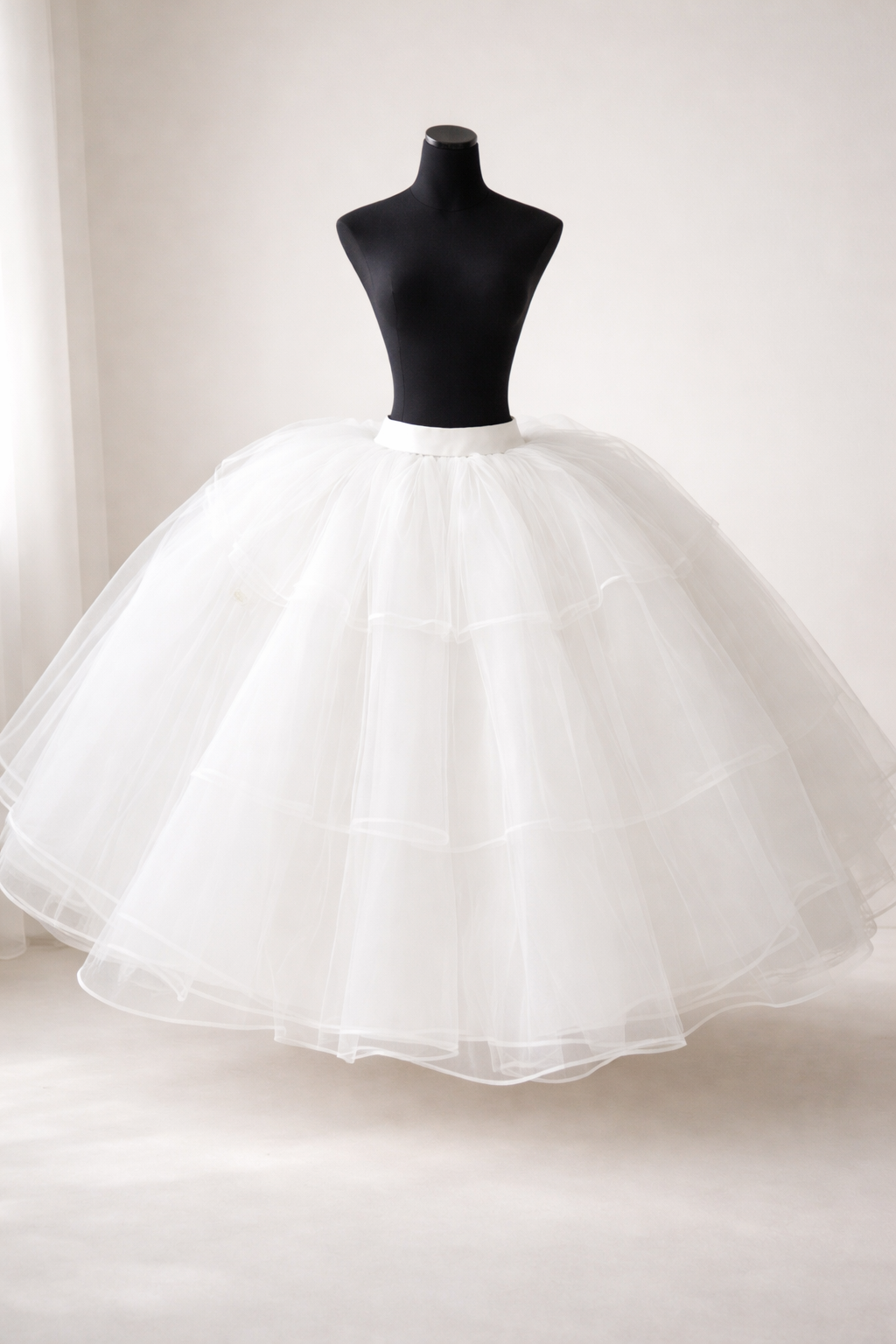5 Frils Cover, 3 Hoops Ring Cancan Skirt For Heavy Bridal Dresses - Afshan