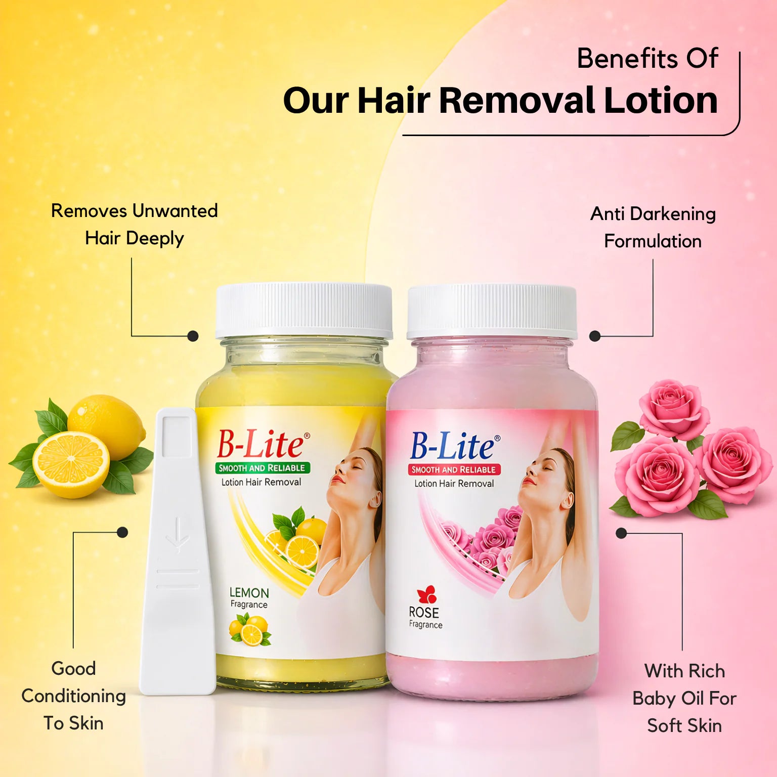 Hair Removal Lotion Rose - Blite Cosmetics