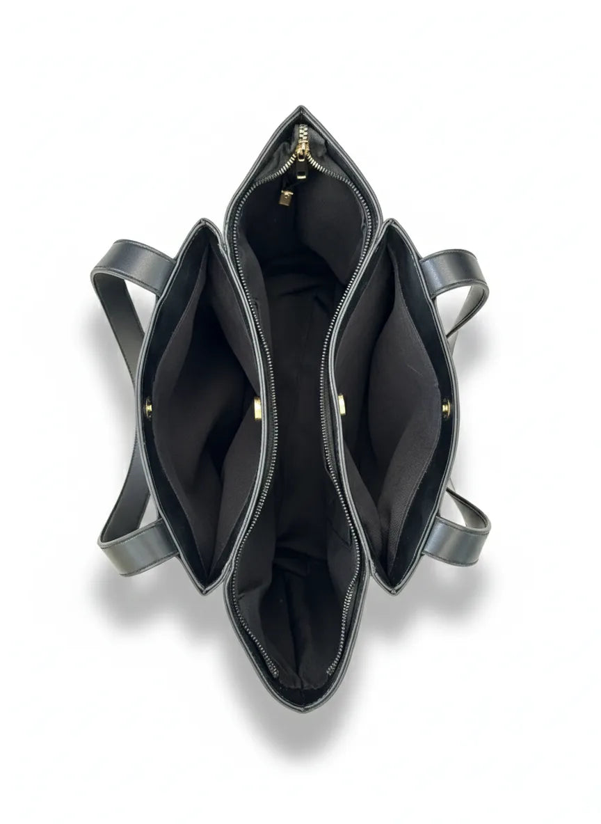 Sleek Black Tote Bag - Marquise Vault