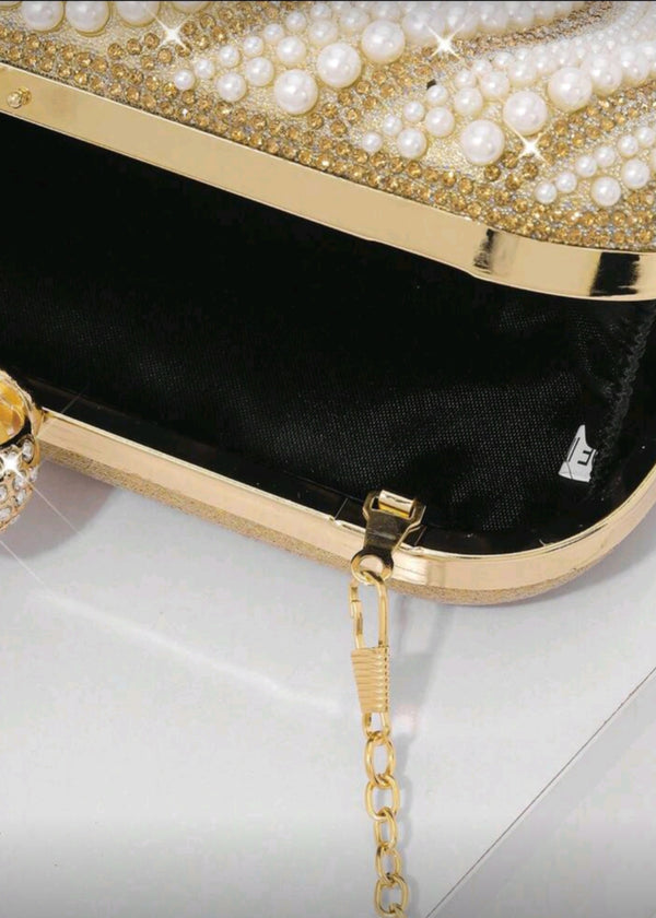 Clutch Bag With Sparkling Rhinestone Flap Decor, Luxury -  Shahzahra