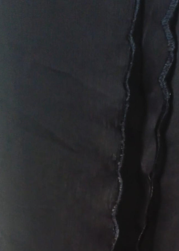 Elegant Black Crinkle Chiffon Dupatta - Rang-e-Meeras