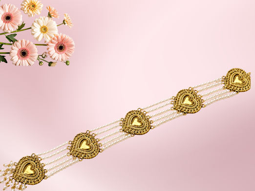 Pearl Heart Hair Accessory - Zaroon