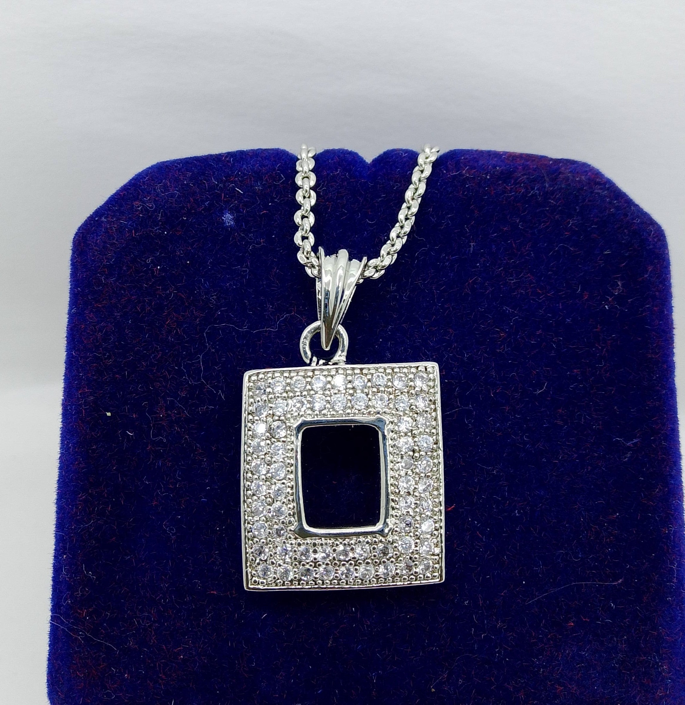 Silver Geometric Spark Pendant Modern Minimalist Necklace - Hina Jewellery