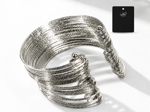Silver Harmony Cuff Bracelet - Zaroon