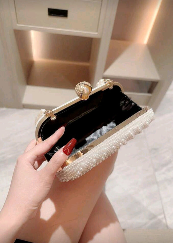 Elegant Faux Pearl Shaped Evening Bag, Formal Party Clutch -  Shahzahra