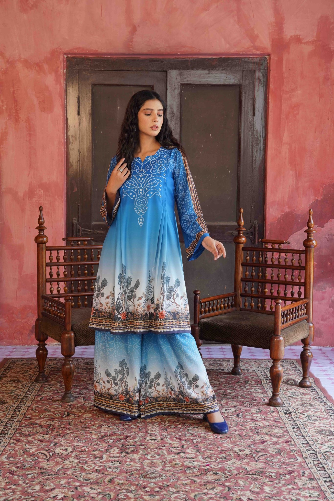 Hoorain Bano - 2Pcs - Printed - Stitched - Sairafit