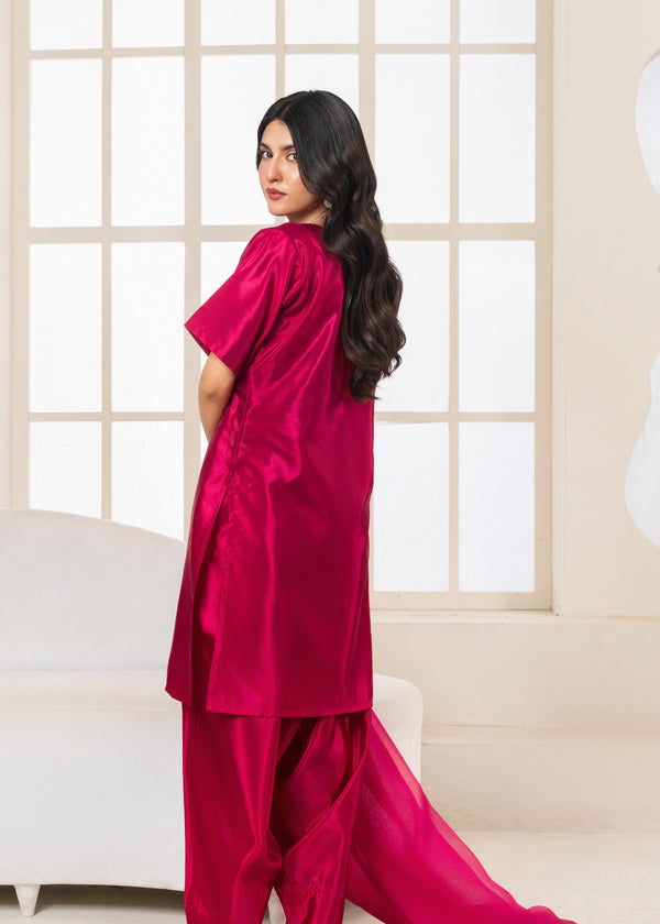 Farshi Shalwar Linen 3-Piece Stitched - Rang-e-Meeras