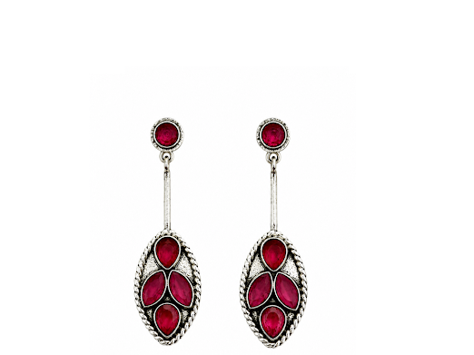 Scarlet Harmony Drop Earrings - Zaroon