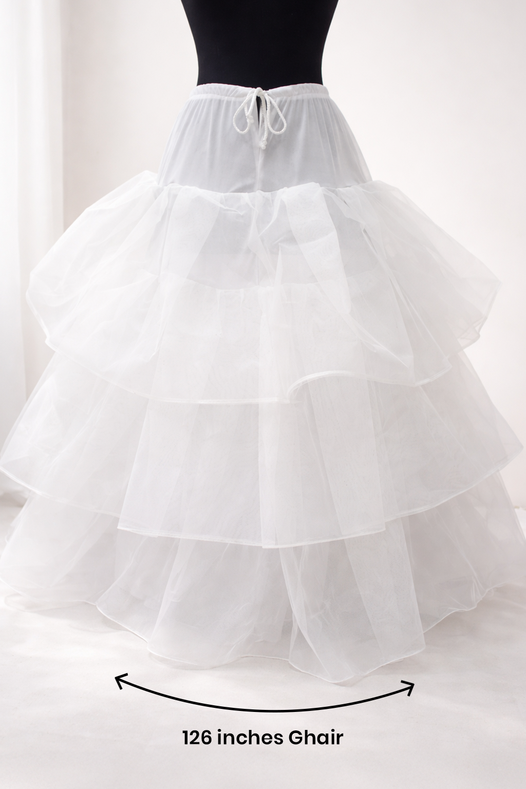 3 Frils Cancan Skirt For Normal Dresses - Afshan