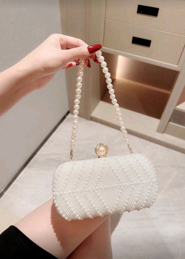 Elegant Faux Pearl Shaped Evening Bag, Formal Party Clutch -  Shahzahra