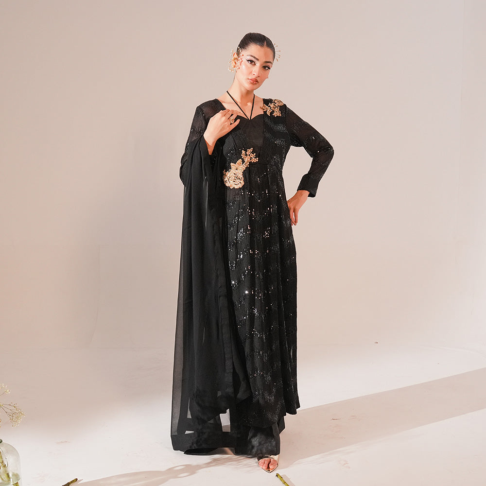 Raven 3 Piece Stitched - Javeria Zoa
