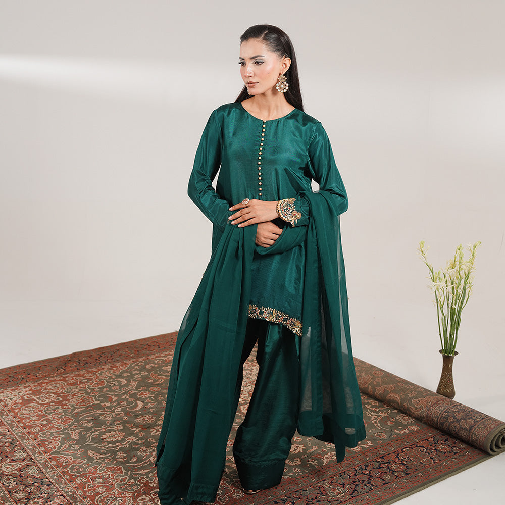 Jade 3 Piece Stitched - Javeria Zoa
