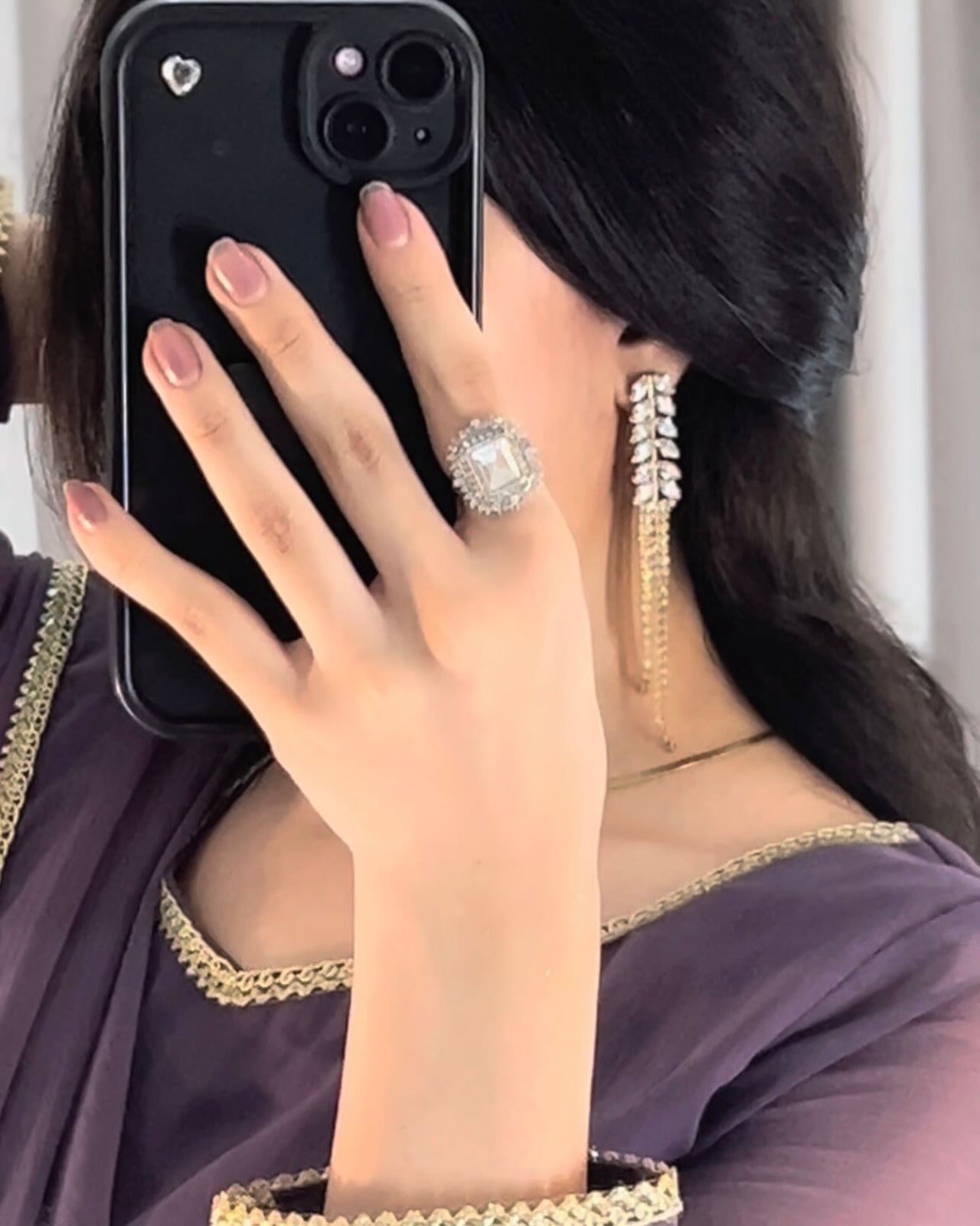 Square Neckline Shape Blouse with Chiffon Saree - Pachrangi