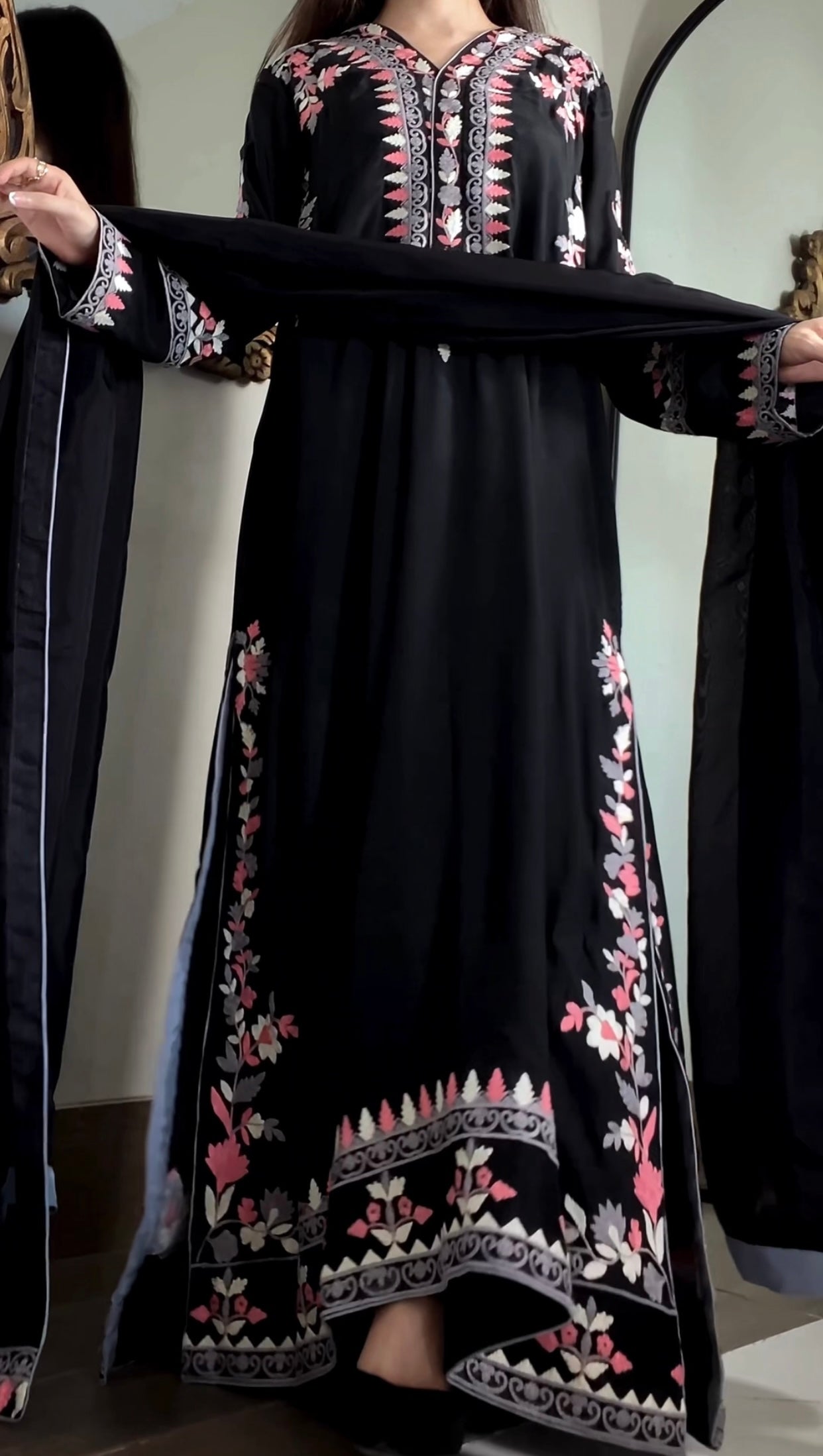 Arhama Kaftan - Silk - 3 Pcs - Fashion Corner