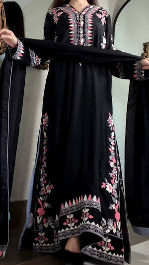 Arhama Kaftan - Silk - 3 Pcs - Fashion Corner