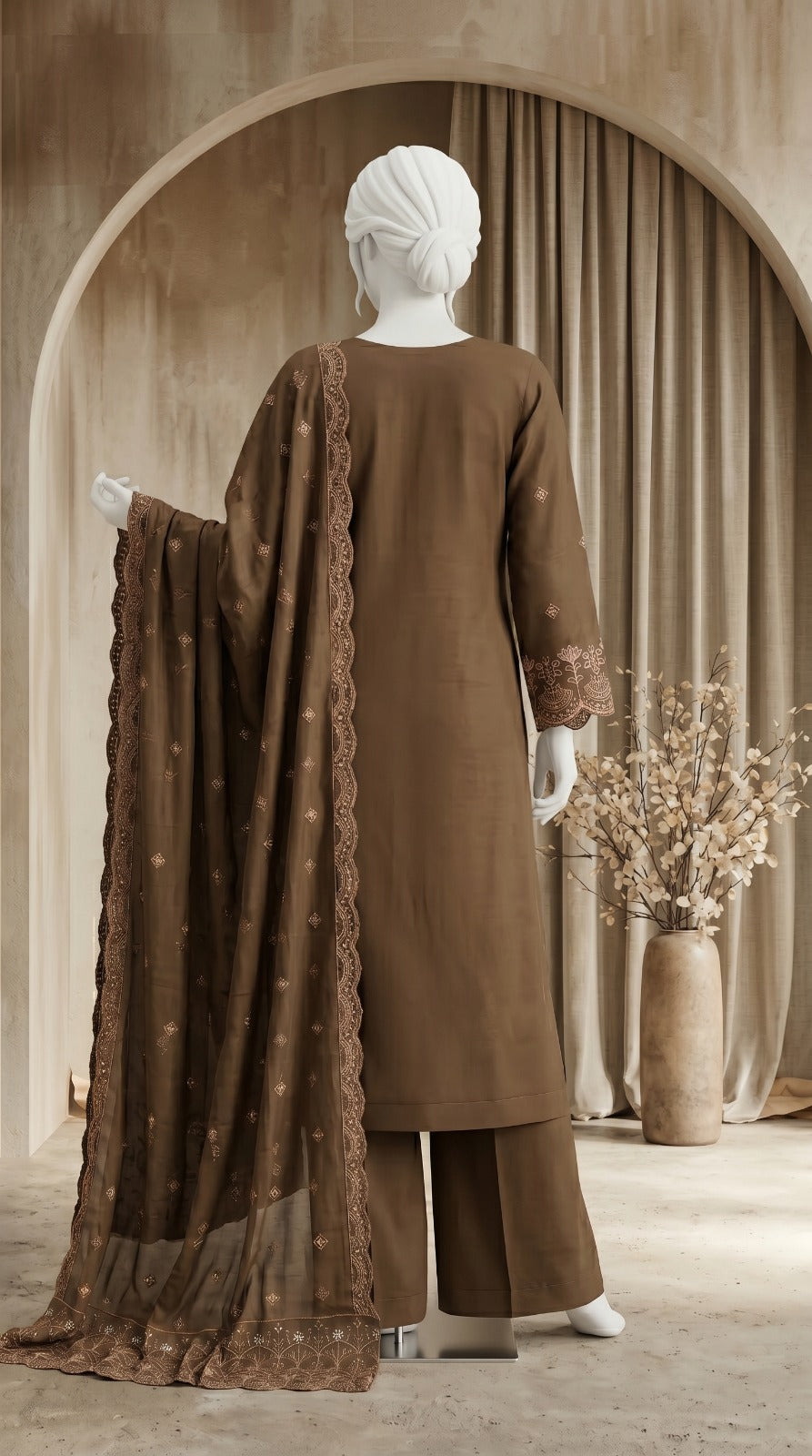 Premium Lawn Cotton 3 Pc Unstitched -  Saleem & Sons