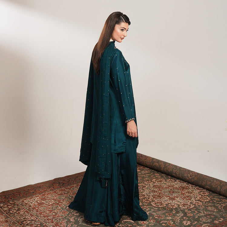 Azure 3 Piece Stitched - Javeria Zoa