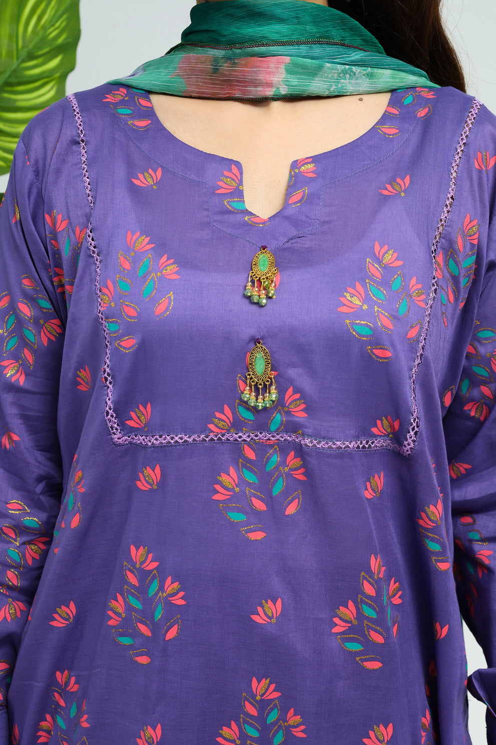 Verdant Charm - Lawn - 3 Pcs - Jaanib