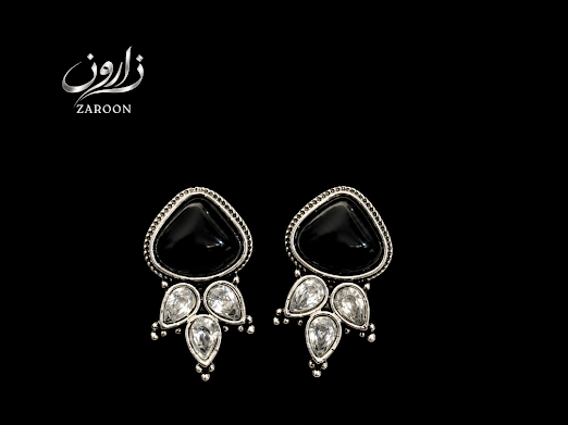 Zephyre Crystal Stud Earrings - Zaroon