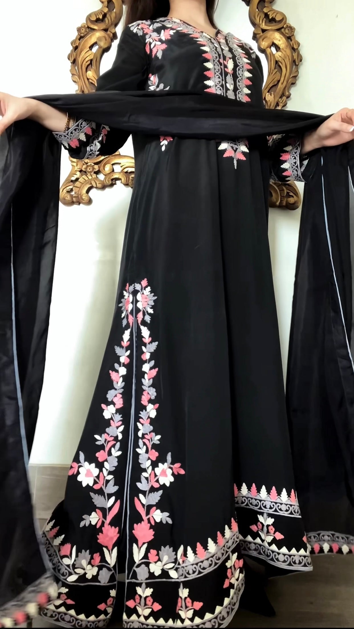 Arhama Kaftan - Silk - 3 Pcs - Fashion Corner