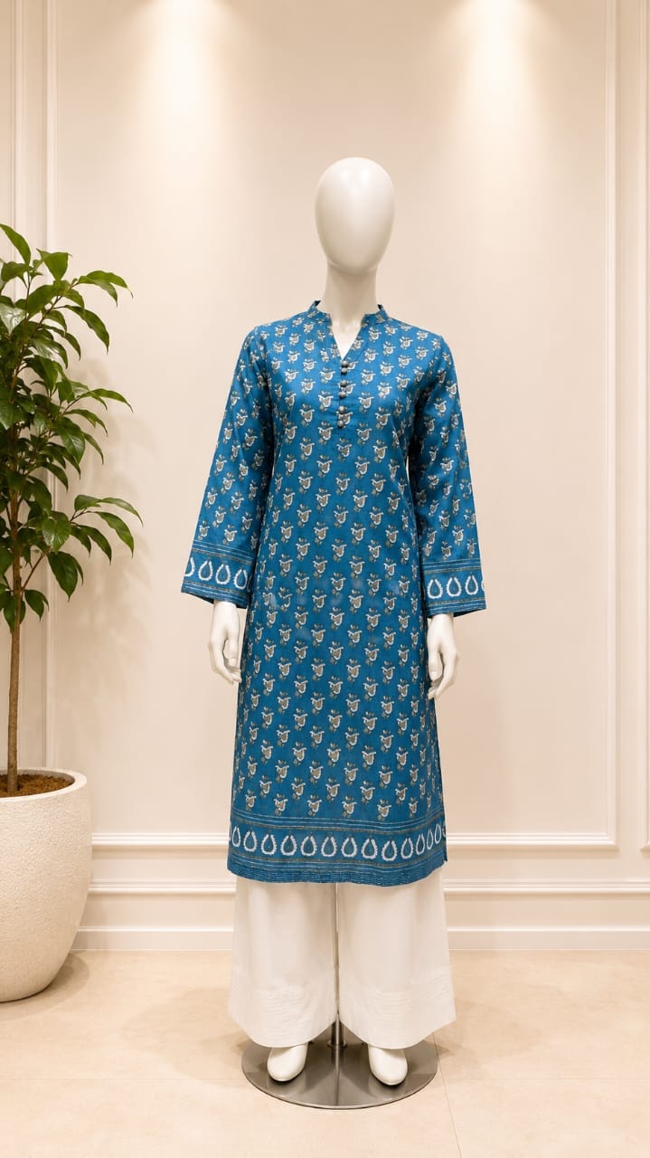 Choti Boti Print 2Pcs Stiched Pure Lawn - Khushnuma