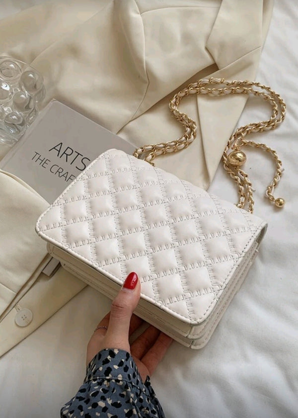 Mini Faux Pearl Decor Chain Shoulder Bag -  Shahzahra