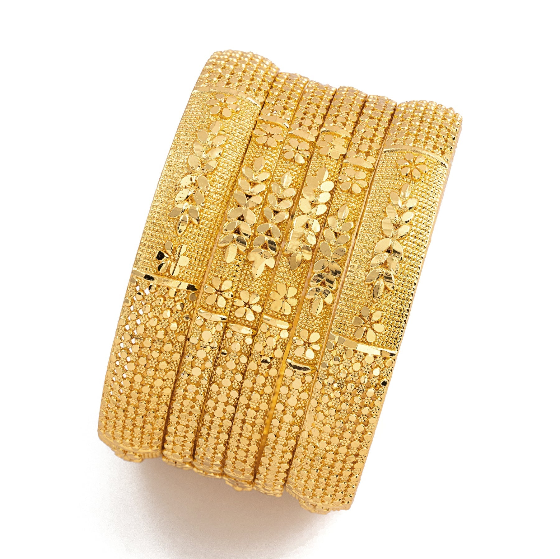 Gold Plated Madrasi Kangan - Aloro Jewels