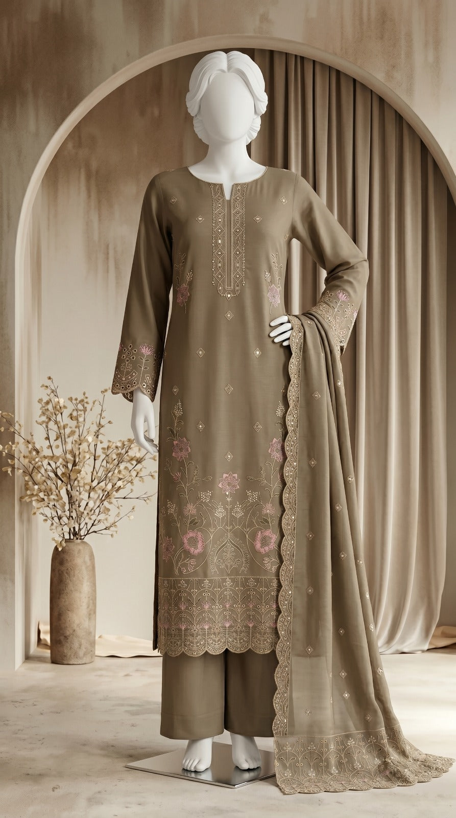 Premium Lawn Cotton 3 Pc Unstitched -  Saleem & Sons