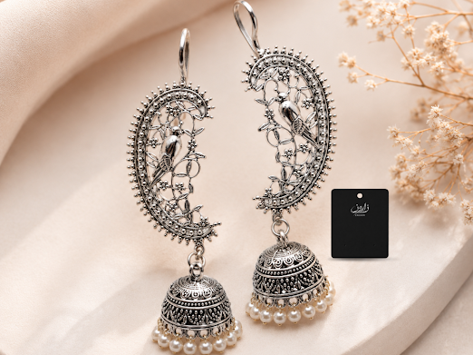 Moonlit Sparrow Jhumki - Zaroon