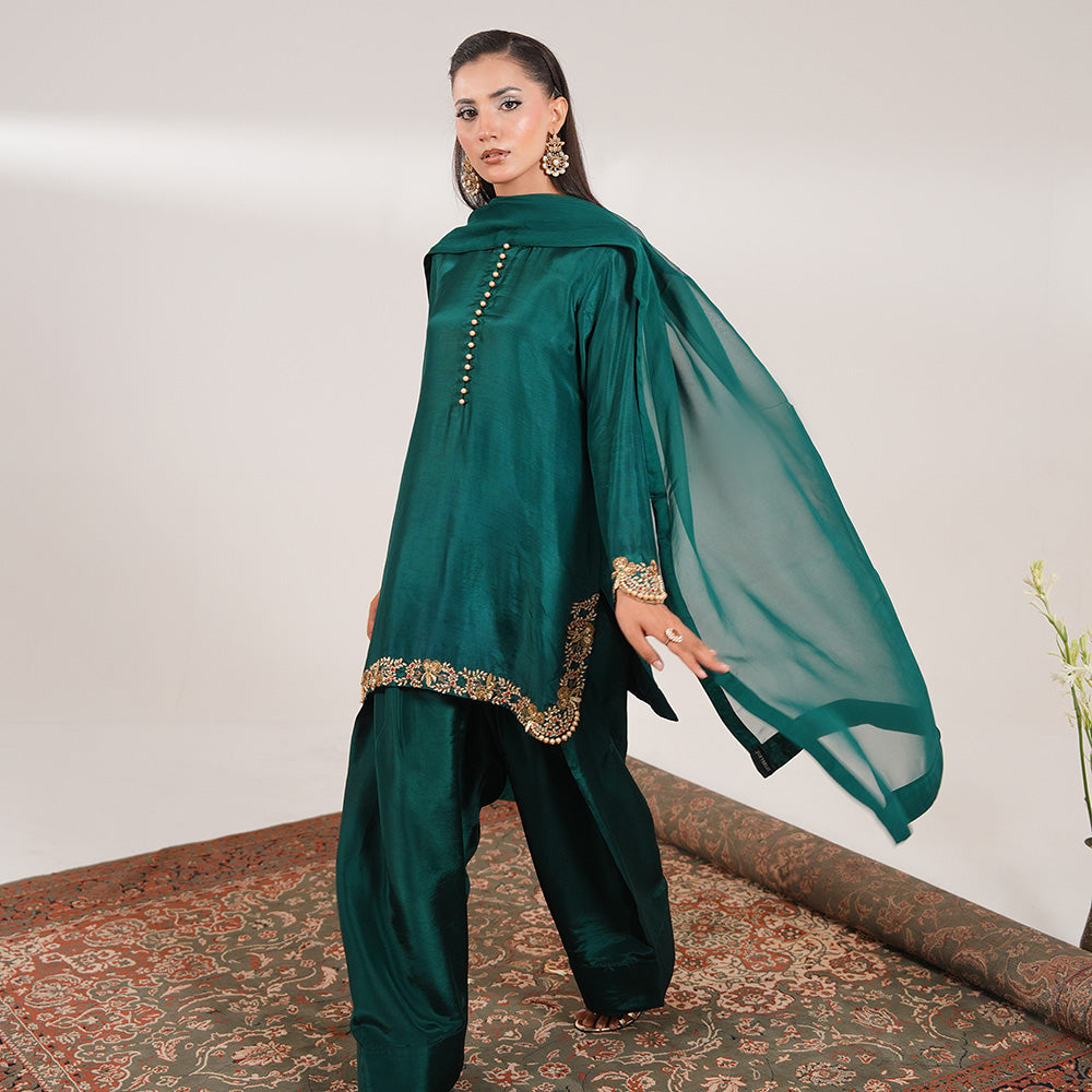 Jade 3 Piece Stitched - Javeria Zoa